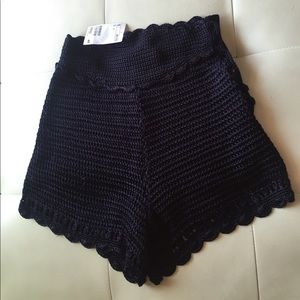Crochet high waisted shorts