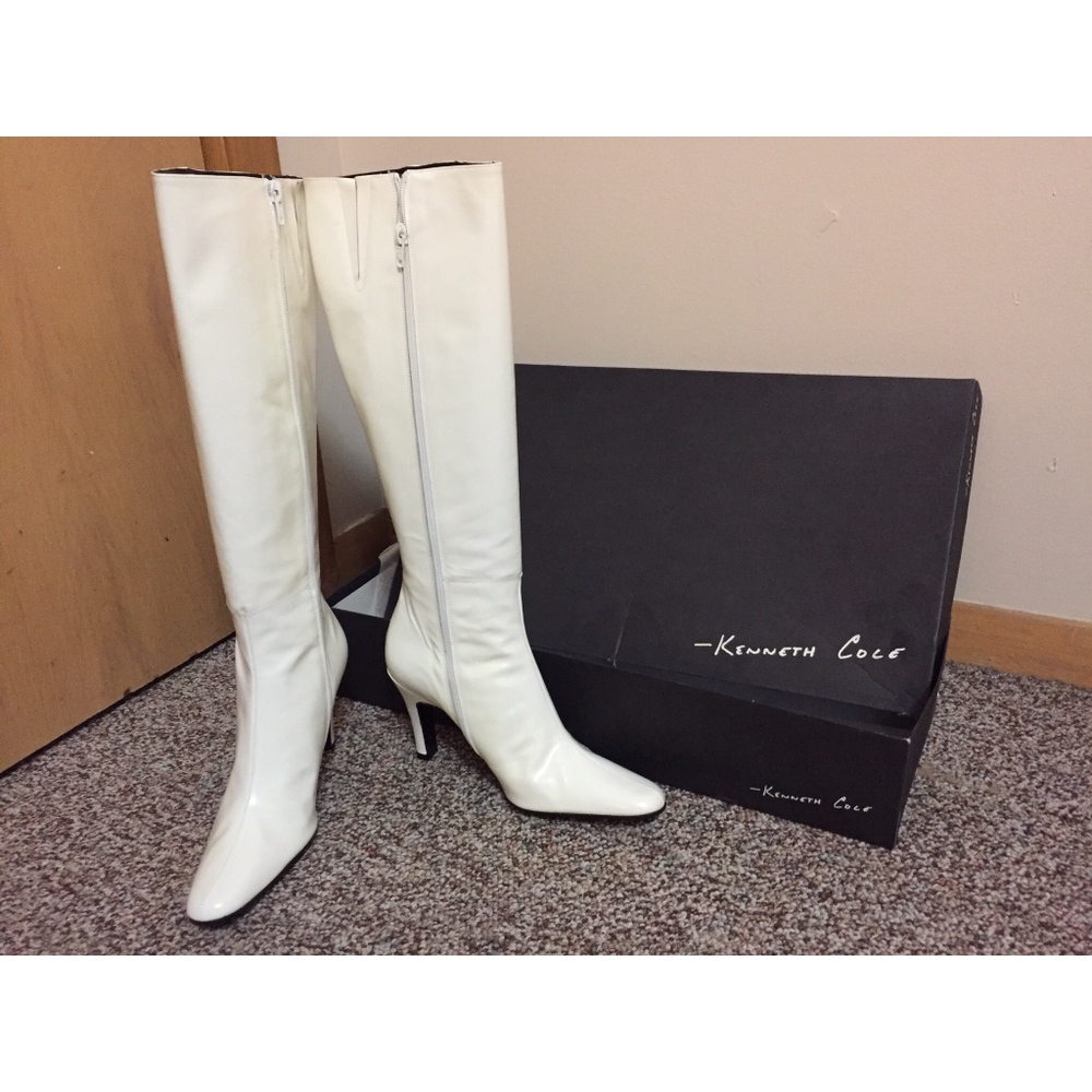 Kenneth Cole Patent Leather Knee-high Boots NWB