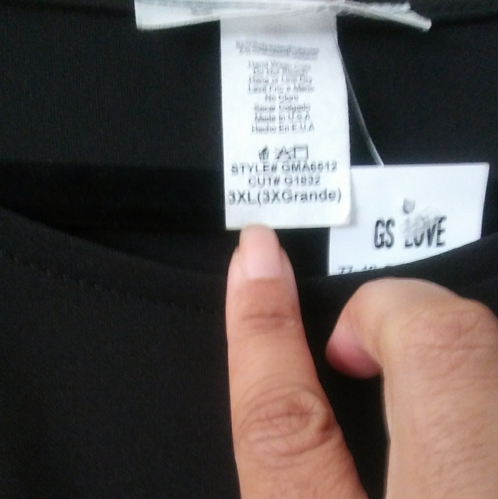 G- Stage love Plus Size Peplum Black Top 3x - Picture 2 of 4