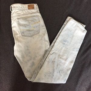 Acid Washed Skinny Stretch Jeans