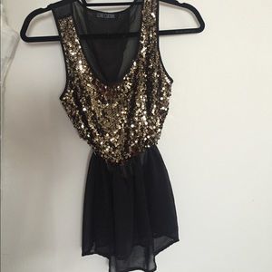 Sparkly sheer top