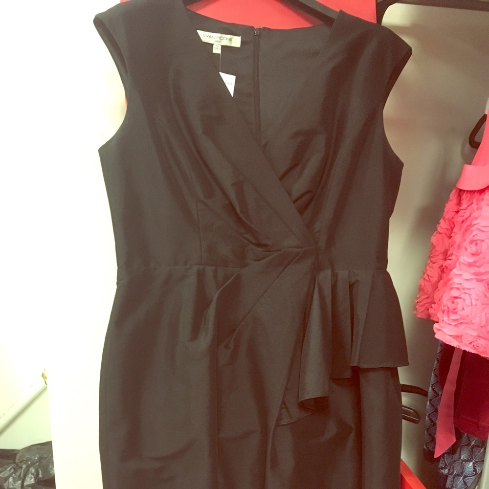 NWT EVAN PICONE CAP SLEEVE FITTED CASCADE DRESS