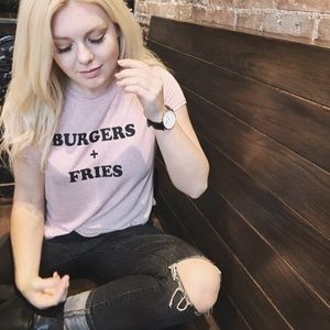 Burgers + fries t shirt