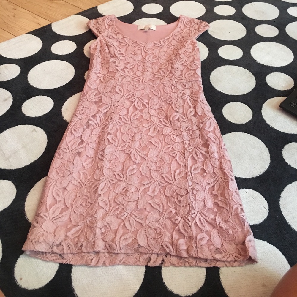 pink lace dress