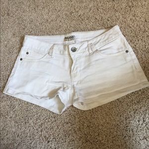 Juniors White Jean Shorts