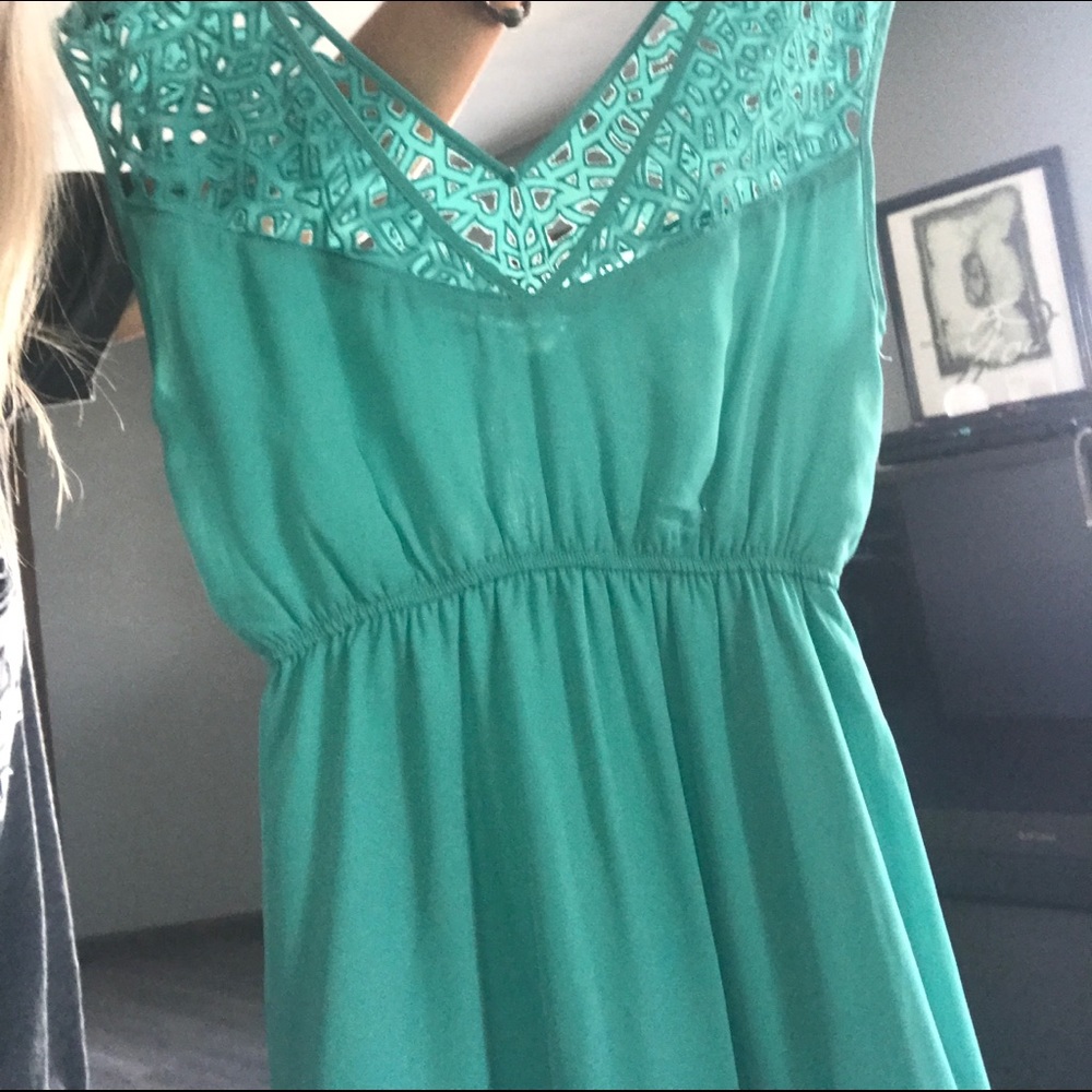 teal dress
