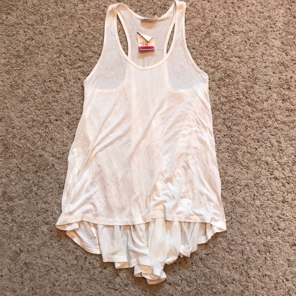 Cream Crystal K tank top