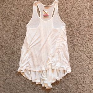 Cream Crystal K tank top