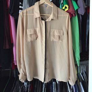 Sheer Cream Blouse for Layering