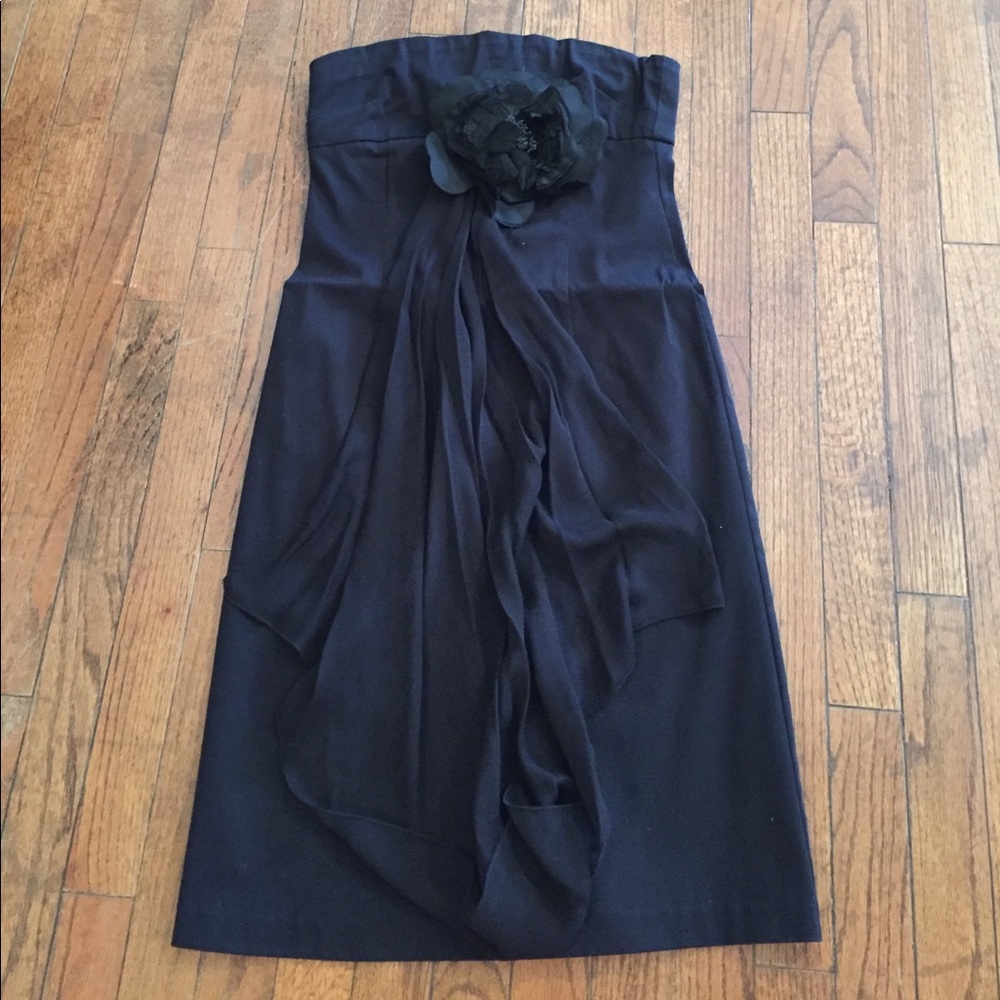 Ruth black strapless dress