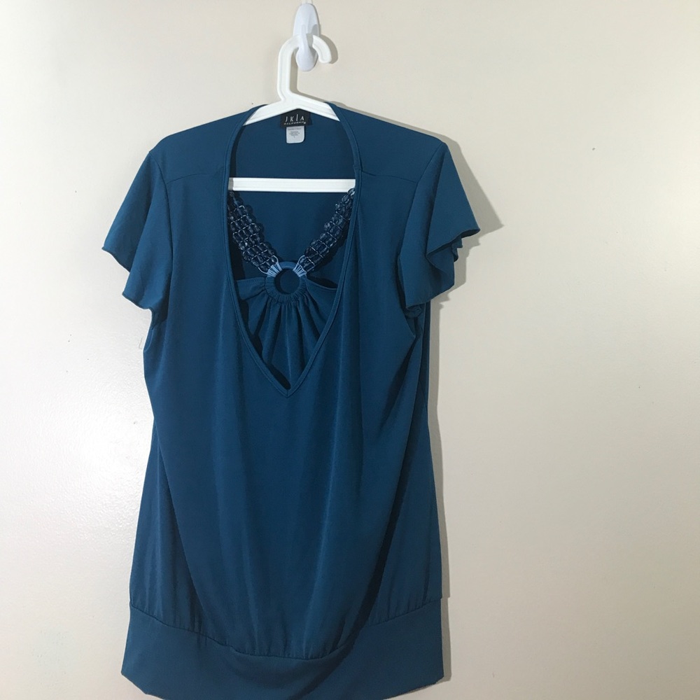 JKLA California Navy Blue Women's Blouse Size L