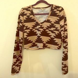 Aztec crop top