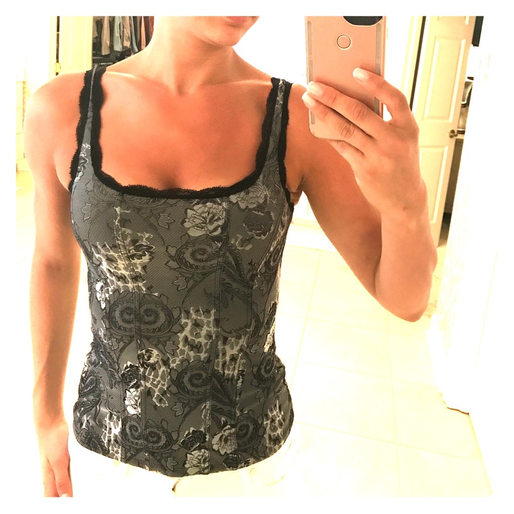 White House Black Market square neck top