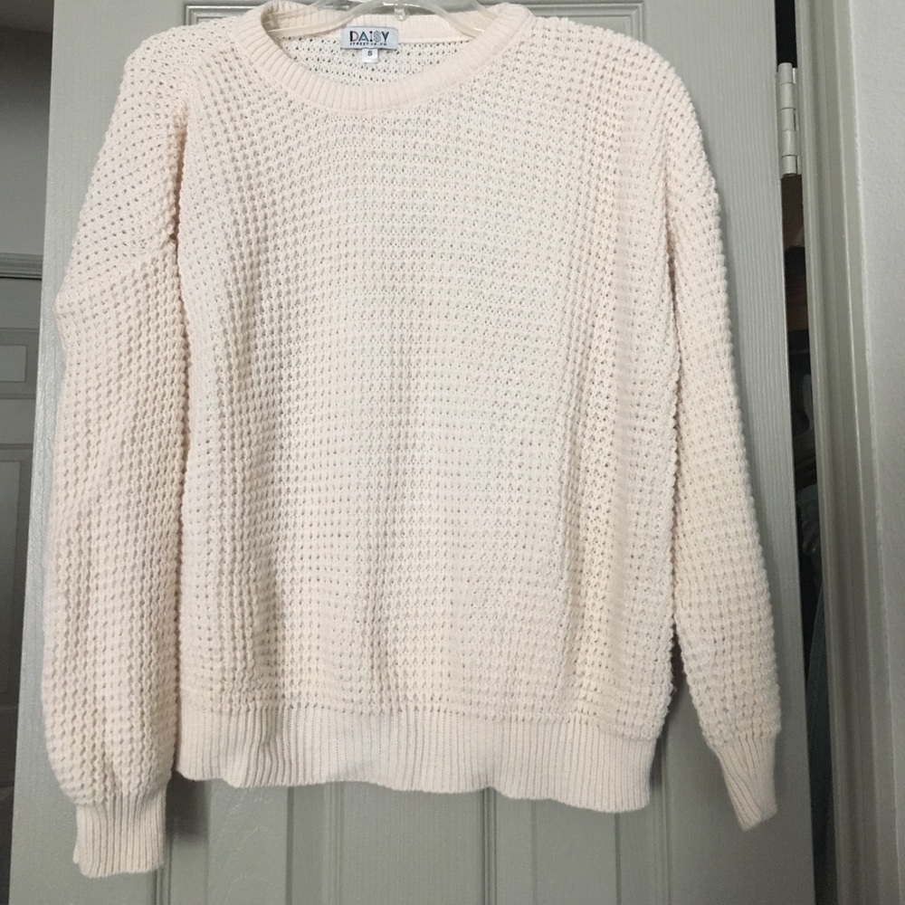 Oversized ASOS cream chunky knit sweater Size S