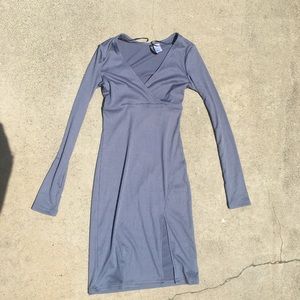 Cocktail tight dress with slit