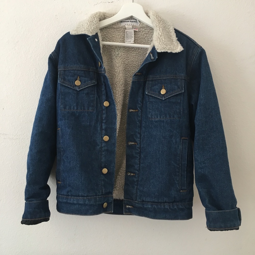 American Apparel Denim Sherpa Jacket