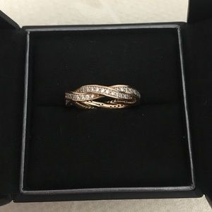 ❤️ Pandora Rose Gold Twist Of Fate Ring