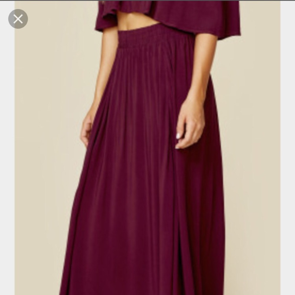 NWT Blue Life Plum Maxi Skirt