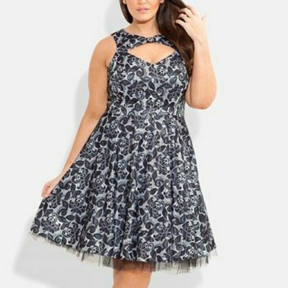 Beautiful plus size City Chic Lace Lou Lou Dress
