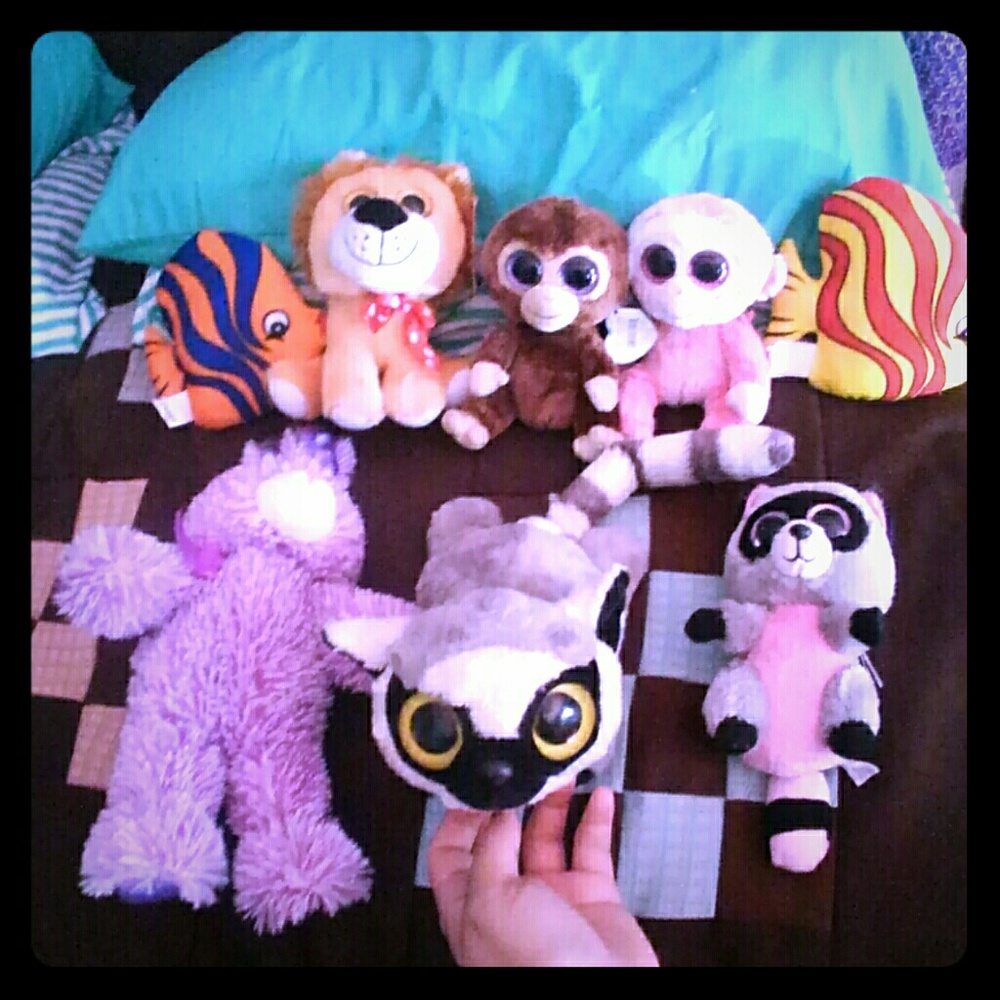 Stuffed animals.