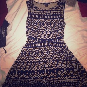 Tribal patterned skater dress
