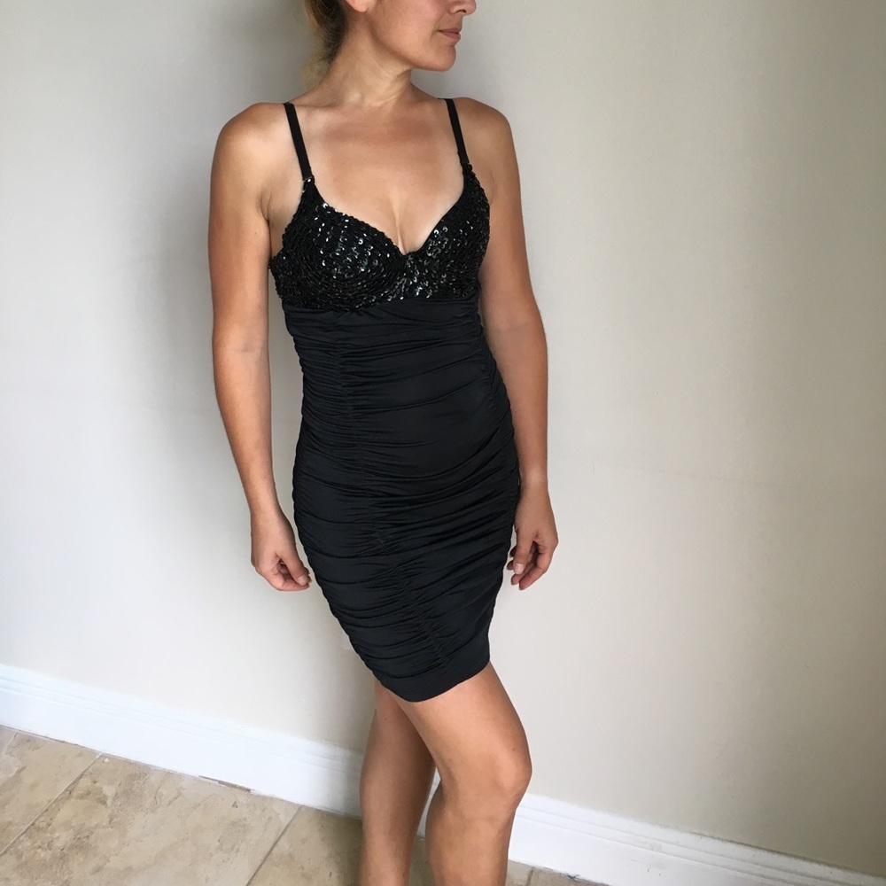 Black bustier dress