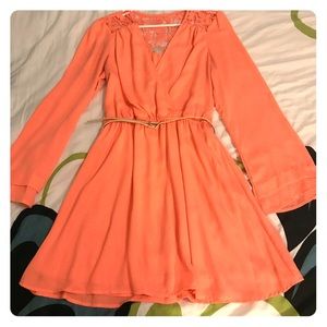GB Coral/Orange Belted Dress