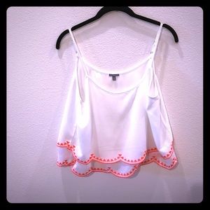 Crop top with scalloped bottom