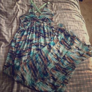 PRICE DROP! LeTarte handmade cross back maxi dress