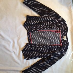 Linen Polka Dot Draped Jacket