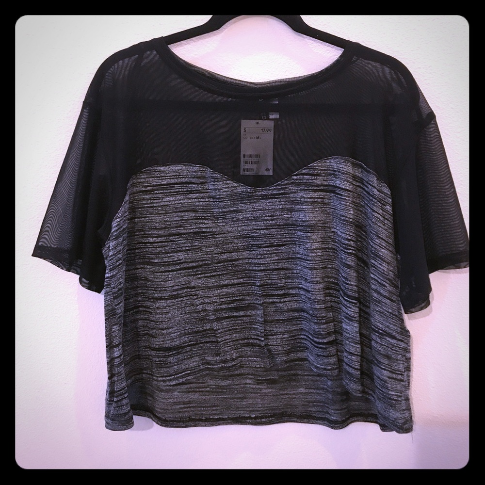 Black and white crop top