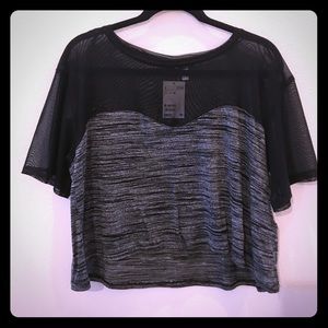 Black and white crop top