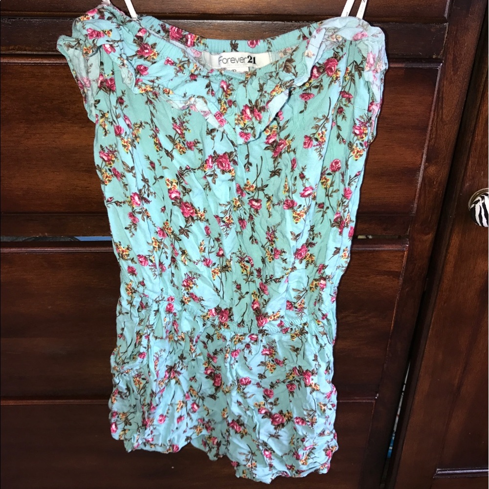 Flower romper ' strapless