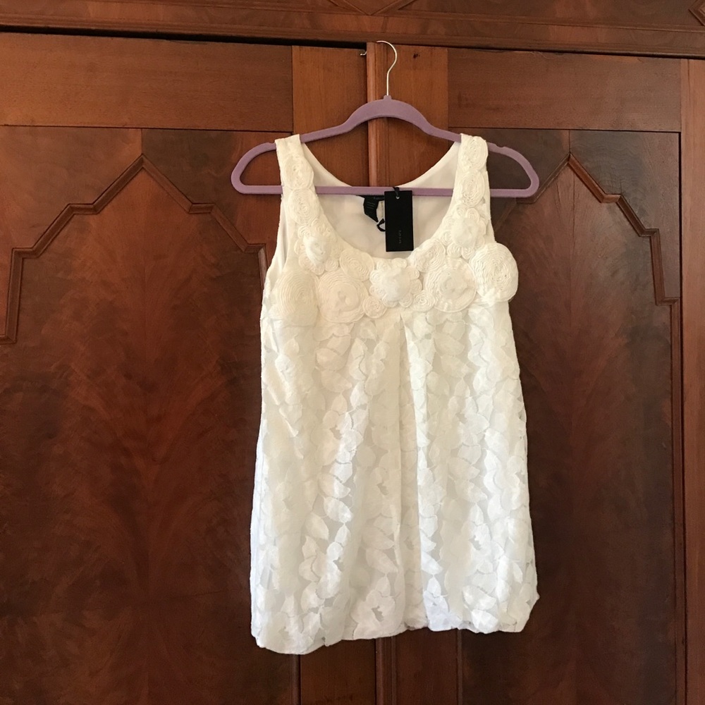 Lace, Bubble-hem Top NWT