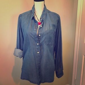 Jean button up shirt
