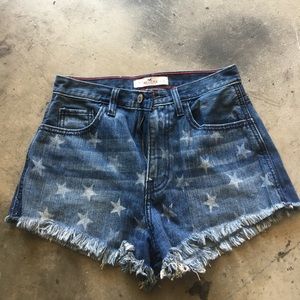High waisted star shorts