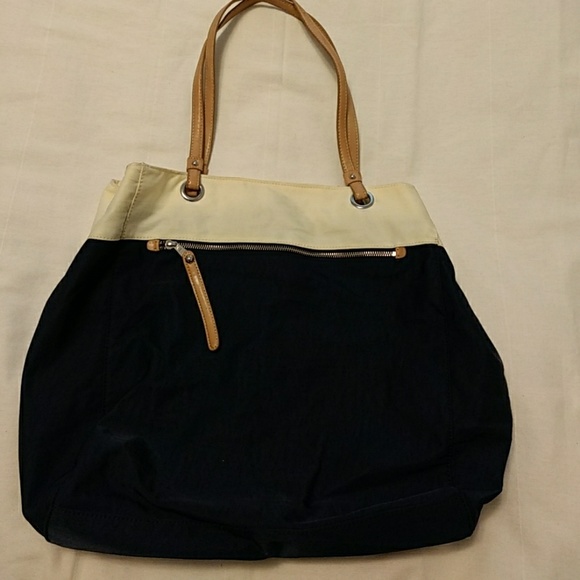 Navy & Ivory Colorblock Hobo Bag - Picture 3 of 6