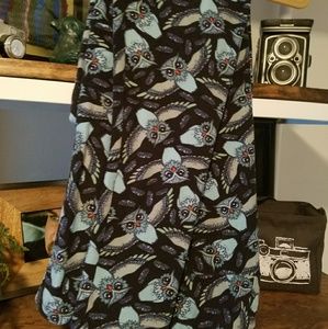 Lularoe TC halloween owl blue leggings