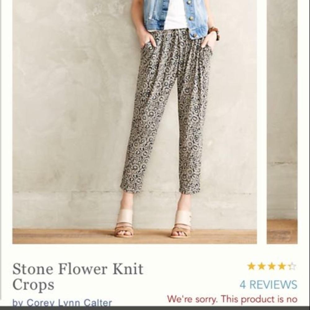 Corey Lynn Cotler stone flower knit crops