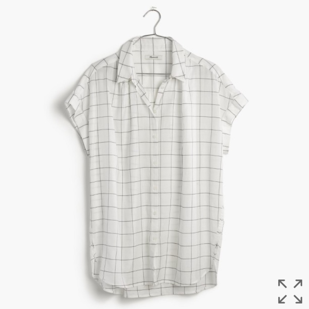 Madewell central shirt in windowpane plaid