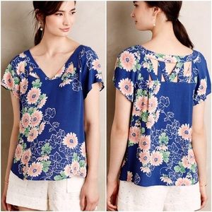 Anthropologie Maeve Tri-Cut Blouse