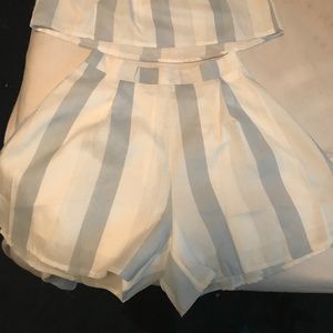 Cute crop top and short set