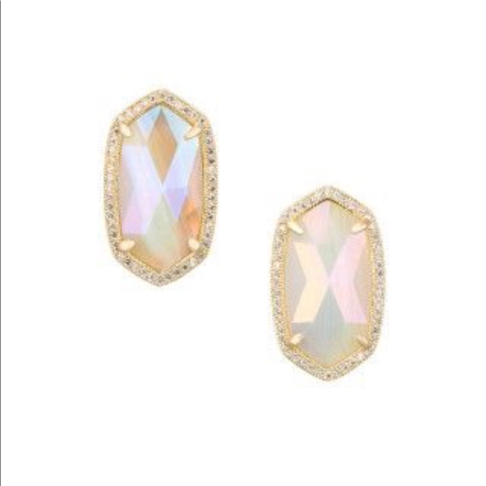 ISO Kendra Scott Elsie Iridescent Agate studs