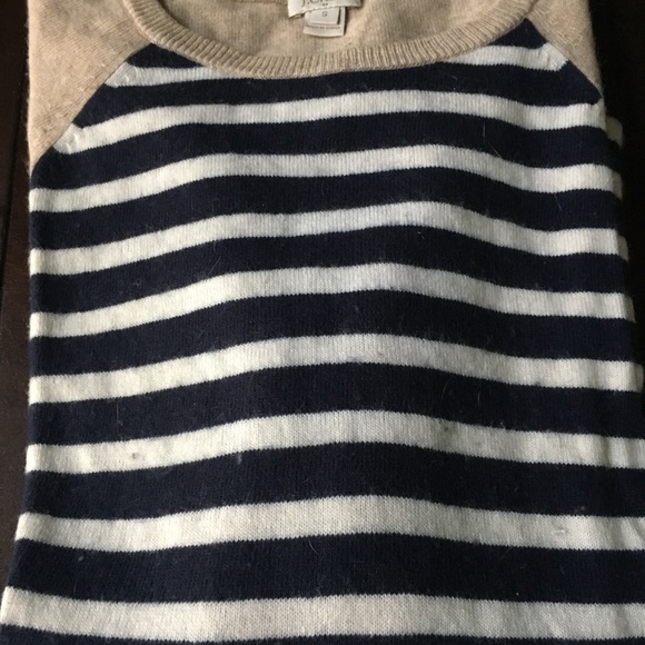 J.Crew Side-Button Elbow Patch Striped Sweater - Picture 2 of 2