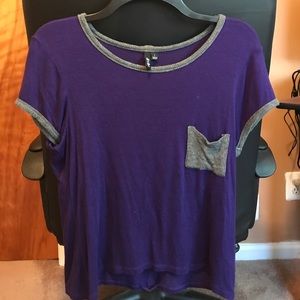 Purple and gray shirt from wet seal