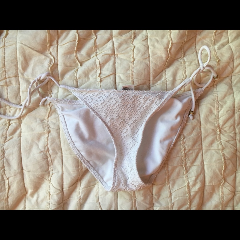 Roxy White Lace Bikini Bottom NEVER WORN