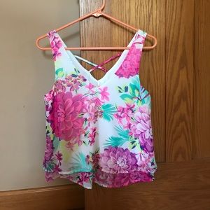 Floral loose fitting top