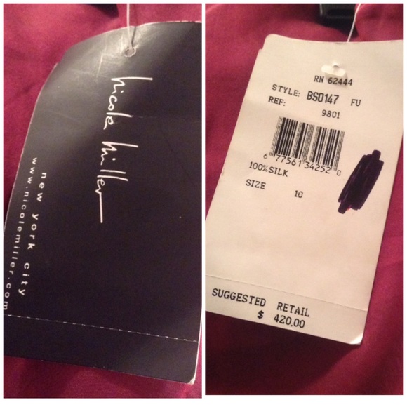 LAST CHANCE Silk empire waist dress 10 cocktail - Picture 7 of 7