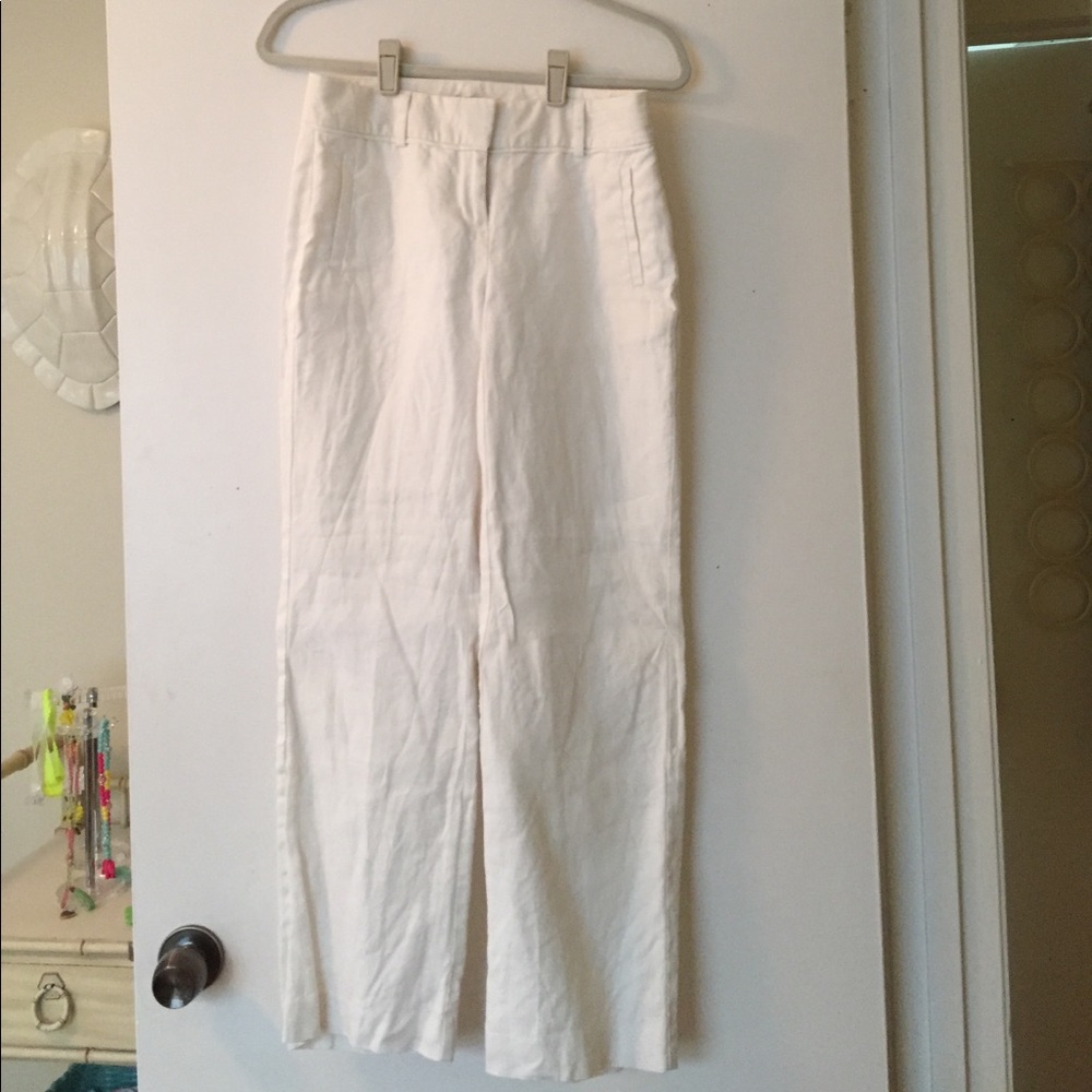 LOFT dress White Linen Pants