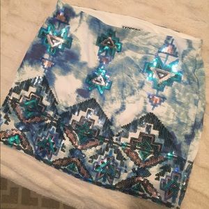 Express Sequin Mini Skirt